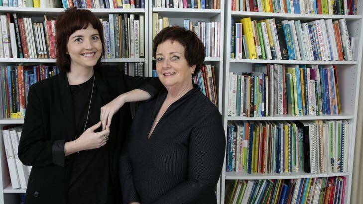 Like mother, like daughter: Narrabundah College dance and media teacher Amelia Ghirardello, left, with her mother Mawson Primary School executive teacher Trish Ghirardello celebrate World Teachers Day.  Photo: Jeffrey Chan.