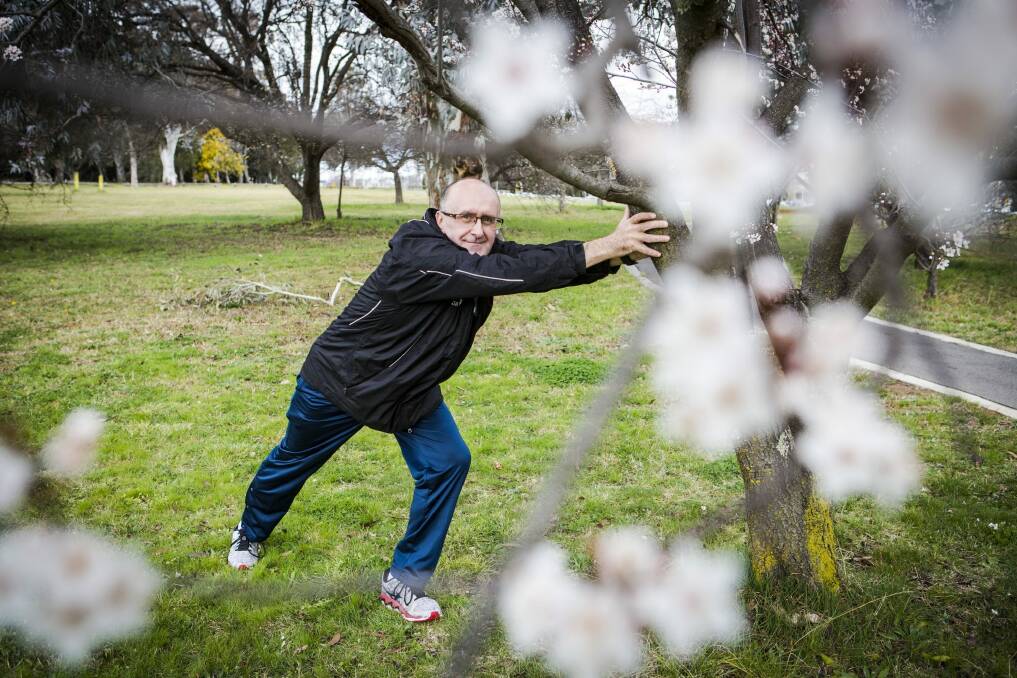 In training: Chris Corcoran will be running in the <i>Canberra Times</i> Fun Run this year. Photo: Jamila Toderas