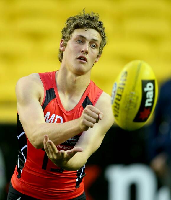 A natural footballer: Harry Perryman is eager to make his AFL debut on Saturday. Photo: Pat Scala