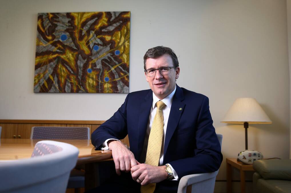 Human Services Minister Alan Tudge has defended Centrelink's automated debt efforts. Photo: Andrew Meares