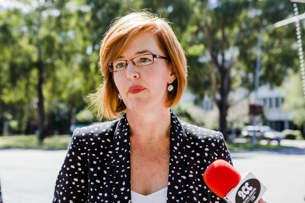 Transport Minister Meegan Fitzharris says an additional $3.5 million will be made available in the ACT budget to fully duplicate Ashley Drive.  Photo: Jamila Toderas