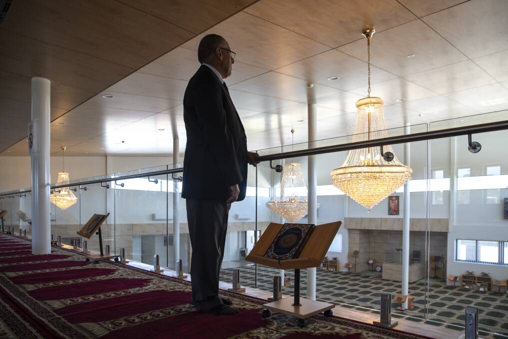 Canberra Islamic Centre president Zafar Ahmad inside the centre's new mosque. Photo: Sitthixay Ditthavong