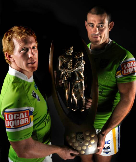 Alan Tongue and Terry Campese on the eve of the 2011 NRL season. Photo: Gary Schafer