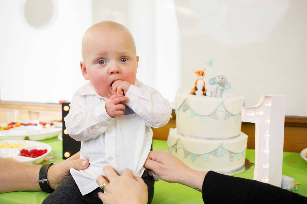 Dalton Wiggins at his first birthday party. Photo: Sitthixay Ditthavong