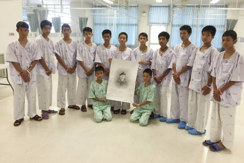 The 12 rescued boys. Photo: Ministry of Health