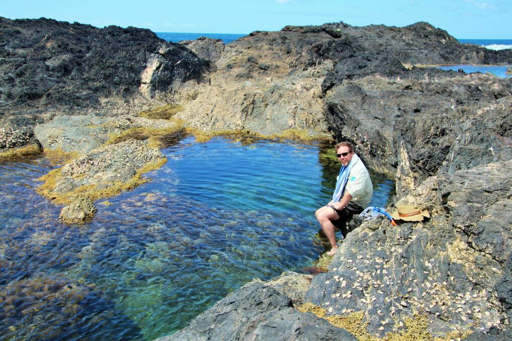 Cooling off in the North Head Rock Pool near Batemans Bay. Photo: Eurobodalla Tourism
