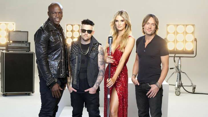 Judges for WIN TV's <i>The Voice</i>, from left, Seal, Joel Madden, Delta Goodrem and Keith Urban.