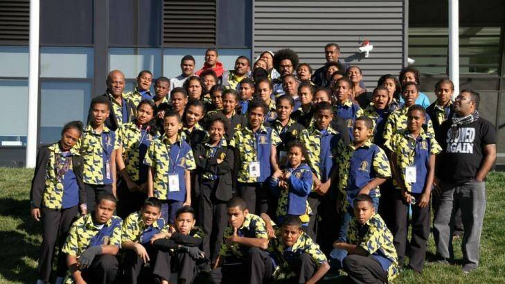 Brumbies winger Henry Speight with his old Fijian school