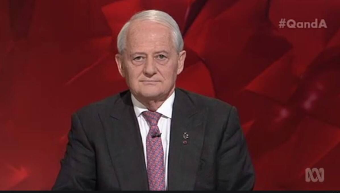 Senior Coalition MP Philip Ruddock wore his Amnesty International badge with pride and was confronted by US academic Cornel West over Australia's immigration policy. Photo: ABC
