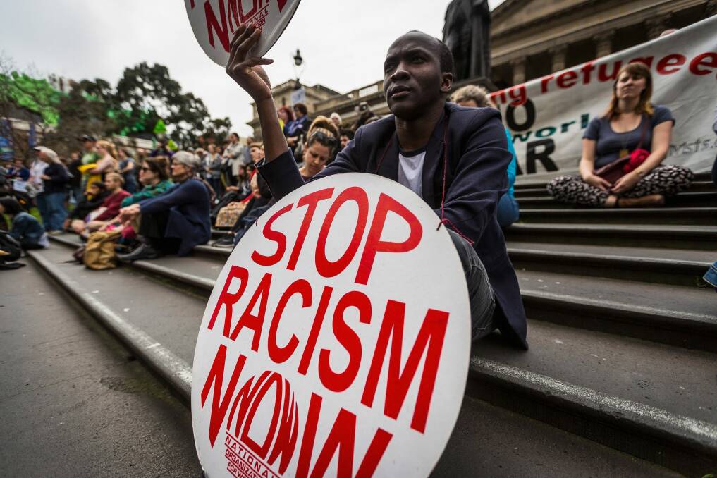 Protesters at a pro-refugee rally in September last year in Melbourne. Photo: Chris Hopkins