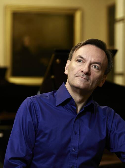 Pianist Stephen Hough will be performing works by Schubert, Franck and Liszt and the
Australian premiere of his own composition, Piano Sonata III (Trinitas). Photo: Keith Saunders