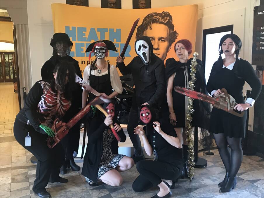 National Film and Sound Archive staff dress up for the upcoming <i>HorrorFest</i>.  Photo: National Film and Sound Archive