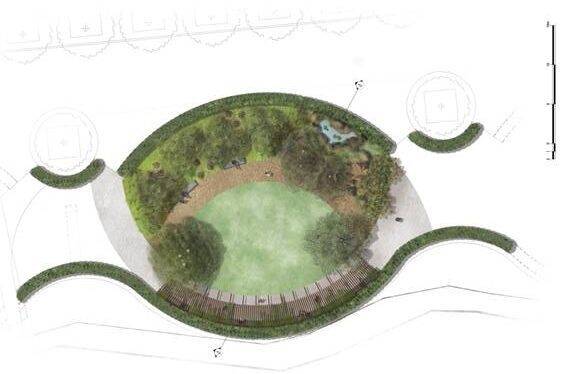An overhead view of how the AIDS Garden of Reflection could look. Photo: Supplied