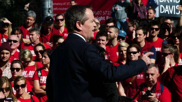 Protested the Victorian government's pay offer: Bill Shorten.   Photo: Michael Clayton-Jones