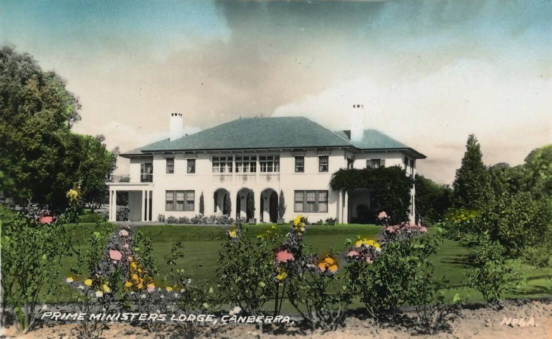 Gentler times: The Lodge as featured on a postcard in 1928. Photo: Supplied