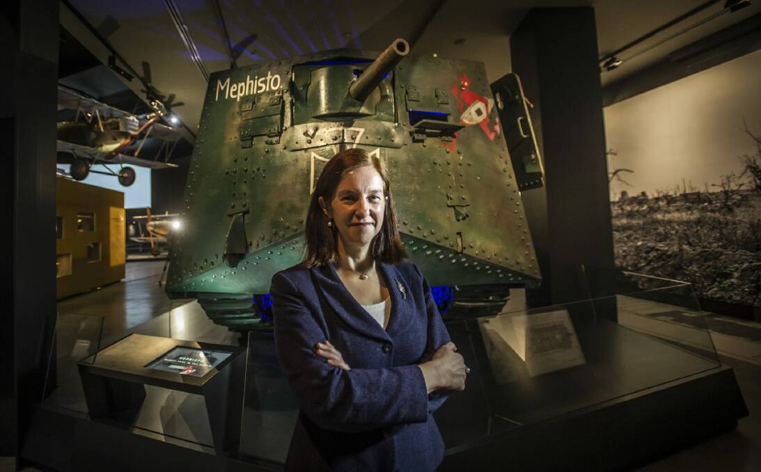 Director of the Queensland Museum Suzanne Miller has bought the rare German tank Mephisto to display at the Australian War Memorial. Photo: Karleen Minney