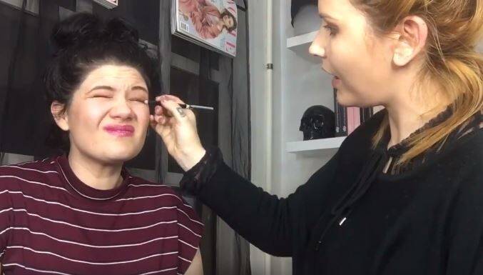 Canberra's Tanya Hennessy has made a series of parody videos about the beauty industry. Photo: Screenshot