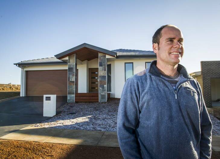 Builder, Bozidar Sostarko, has finished the first home to be completed in the new suburb of Wright. Photo: Rohan Thomson