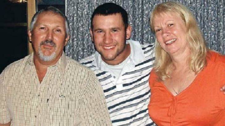 The Catanzariti family. Barney, Ben and Kay. Ben died in a construction accident in Kingston in 2012. Photo: Supplied