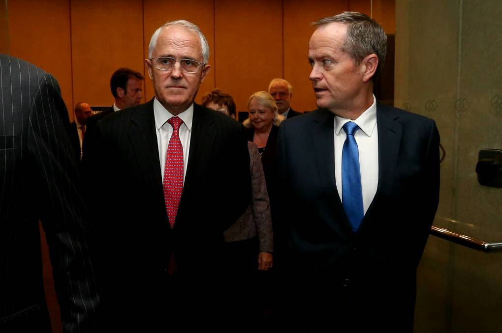 Prime Minister Malcolm Turnbull and Opposition Leader Bill Shorten. Photo: Alex Ellinghausen
