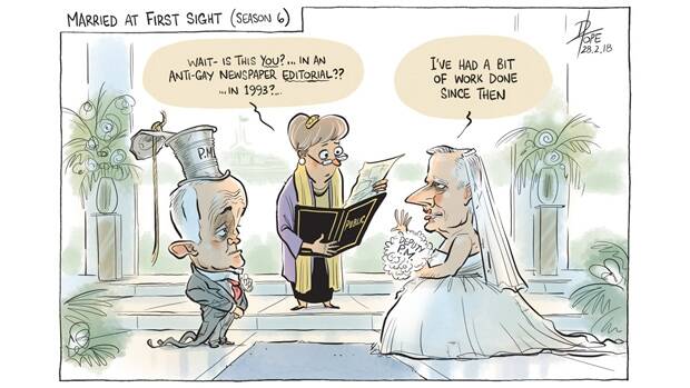 The Canberra Times editorial cartoon for Wednesday, February 28, 2018. Photo: David Pope