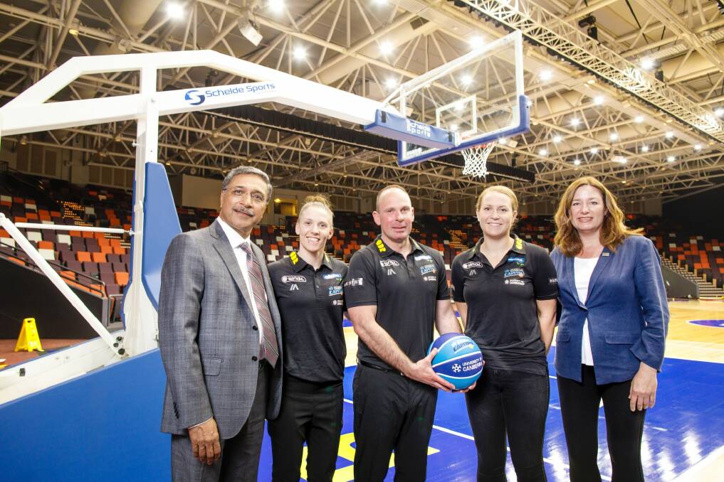 The Canberra Capitals have shifted their home games to a new court at the National Convention Centre. Photo: Sitthixay Ditthavong