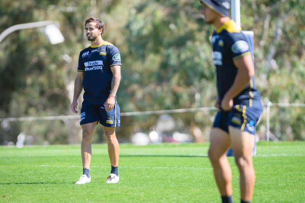 Andy Muirhead at Brumbies training. Photo: Sitthixay Ditthavong
