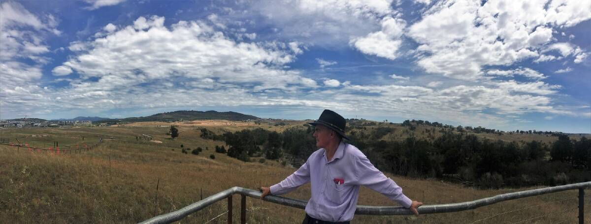 Larry O'Loughlin from Conversation Council ACT overlooking North Coombs. Photo: Katie Burgess