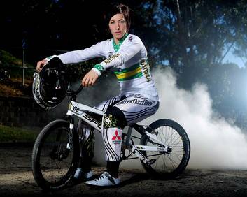 Australian BMX rider Caroline Buchanan. Photo: Getty Images