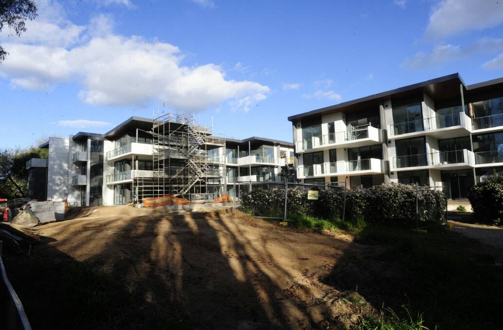 The redevelopment of the former Brumbies' site in Griffith in late 2015. Photo: Melissa Adams