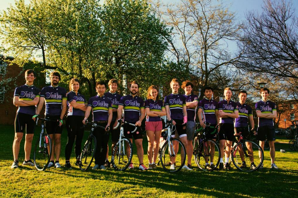 The ANU students who will ride from Dubbo to Canberra as part of the Protect Your Head campaign. Photo: Supplied