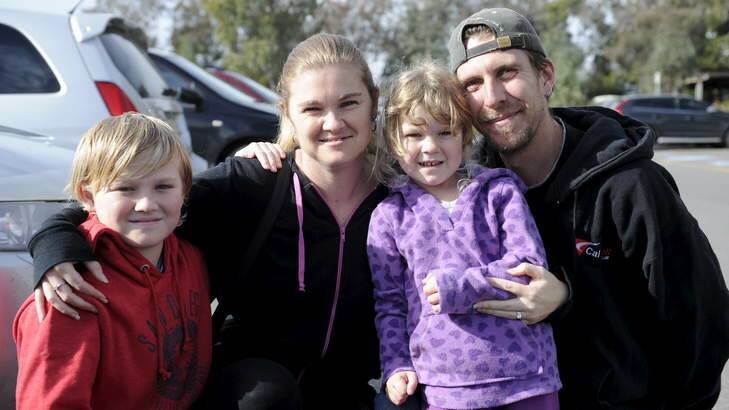 The Degroot family, Tyler (12), Jodi, Dakota (4) and Scott. Photo: Rohan Thomson