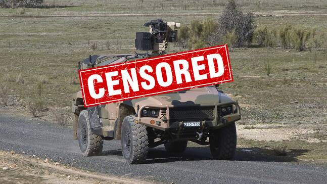 Military business Thales said the Auditor-General's criticisms of its vehicles would damage its business if made public. Photo: Defence Department (altered)