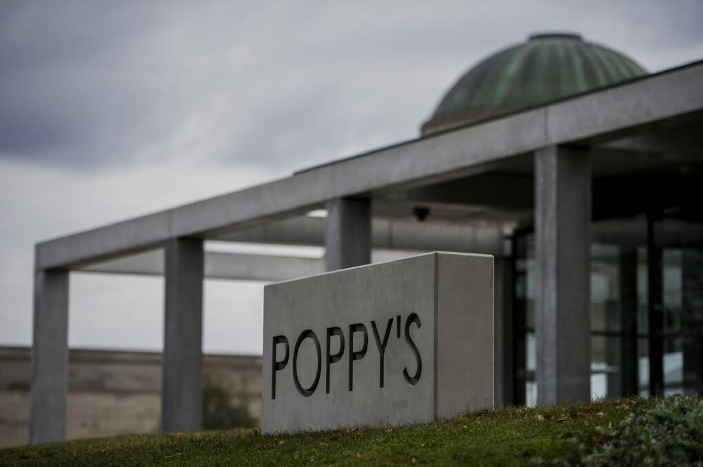 The Australian War Memorial's refurbished cafe was officially opened, named Poppy's in memory of Trooper David "Poppy" Pearce. Photo: Jay Cronan