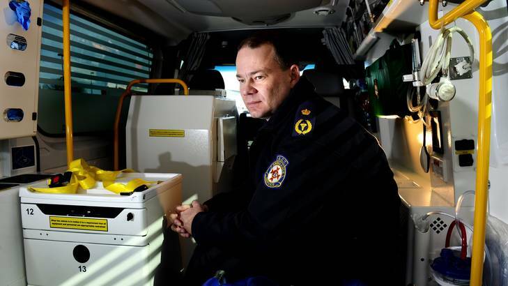 ACT Ambulance Service Deputy Chief officer, David Dutton talks about ambulance officers being assaulted whilst on the job. Photo: Melissa Adams
