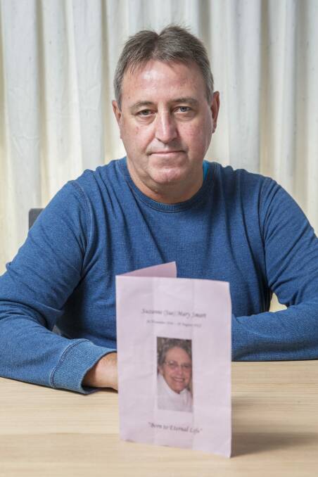 Stephen Smart is disappointed no disciplinary action has been taken against a Canberra surgeon after the death of his mother, Suzanne Smart, in 2012.  Photo: Matt Bedford
