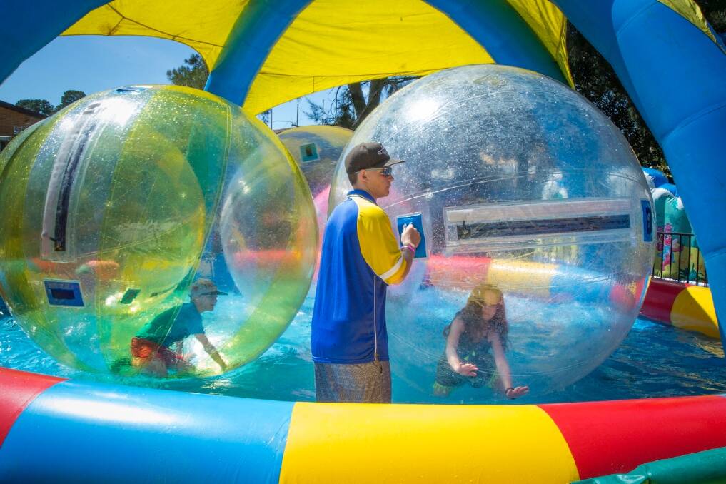 There will be activities for the kids at Summernats 30 including these water balls. Photo: Matt Tomkins Photography