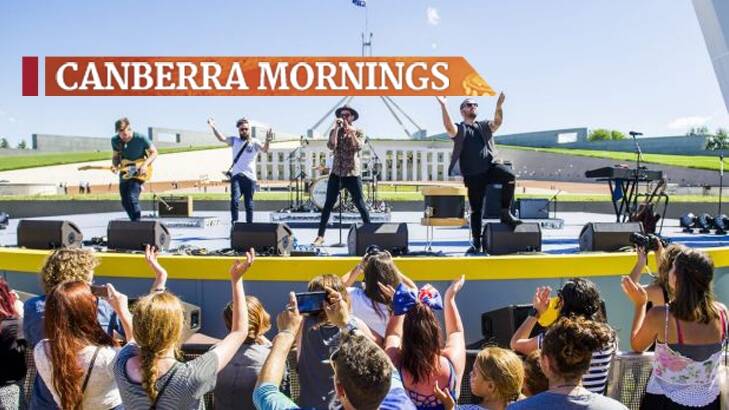 Canberra band Drawing North perform for the crowd at last year's Australia Day Live concert.   Photo: Rohan Thomson