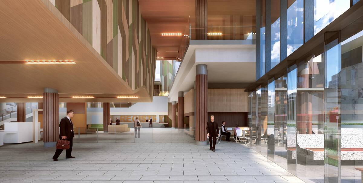 An internal view of the proposed new courts precinct. Photo: Supplied