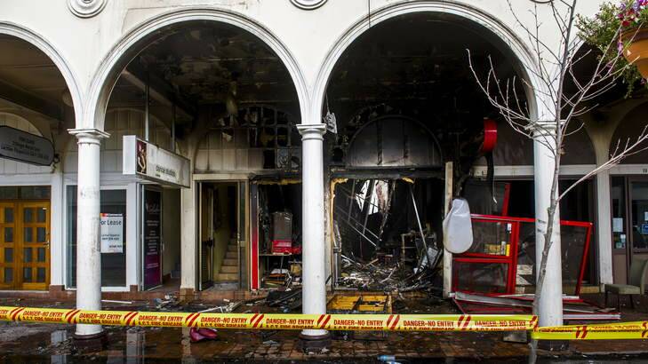 The Sydney Building soon after the fire last Monday. Photo: Rohan Thompson