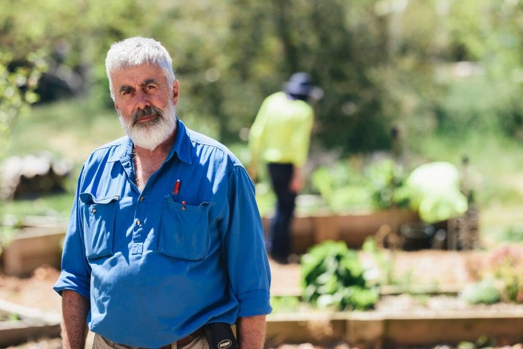 Marymead Horticulturalist Jeff Vivian who is upset after theives targeted the mulch program site in Narrabundah, taking money and computers. Photo: Rohan Thomson