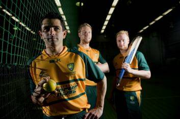 Vinesh Bennett and Matthew Floros will represent Australia at the indoor cricket World Cup. Photo: Jay Cronan