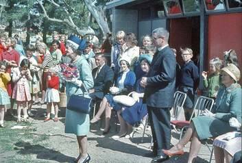 Pattie Menzies opens the 1964 church fair. Photo: Supplied