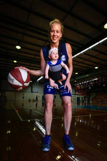More accommodating: Abby Bishop says the Canberra Capitals have helped her manage her parenting duties. Photo: Katherine Griffiths