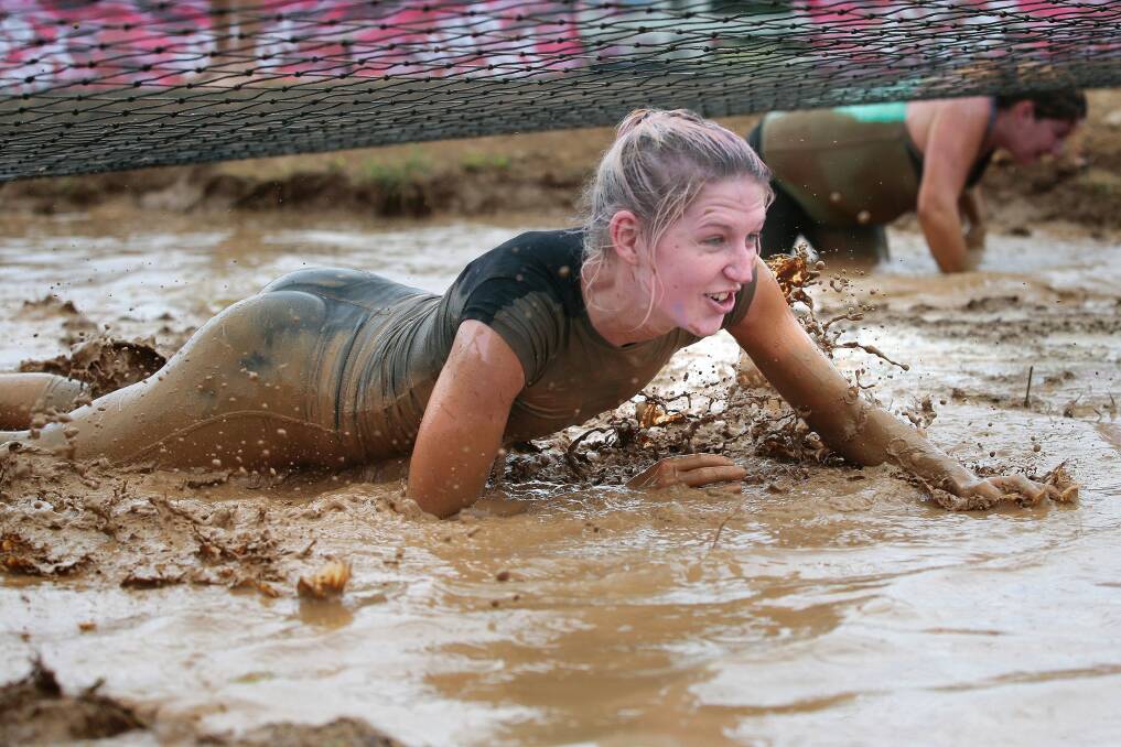 A participant in last year's Miss Muddy in Canberra. Photo: Jeffrey Chan