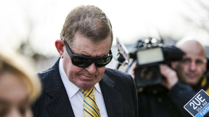 Peter Slipper arrives at court on Monday.  Photo: Jamila Toderas