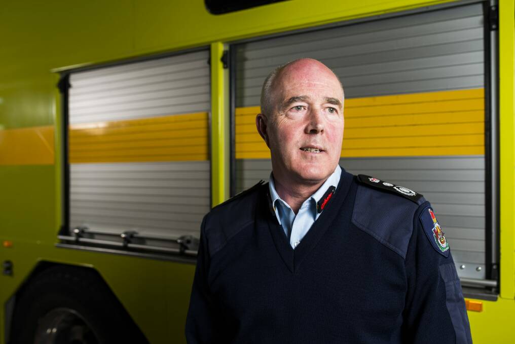 ACT Fire and Rescue chief officer Mark Brown, who says decisions are made to ensure fire coverage for the ACT as a whole, rather than for specific areas. Photo: Rohan Thomson