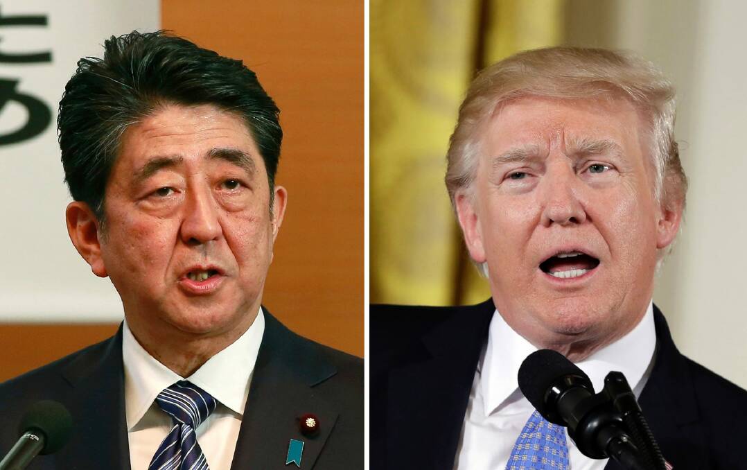 Japanese Prime Minister Shinzo Abe and US President Donald Trump spoke at the start of the month and agreed to take further action against North Korea following its latest missile launch. Photo: Shizuo Kambayashi, Evan Vucci