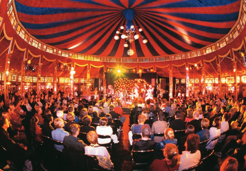 Shows take on a special intimacy inside the spiegeltent. Photo: Supplied