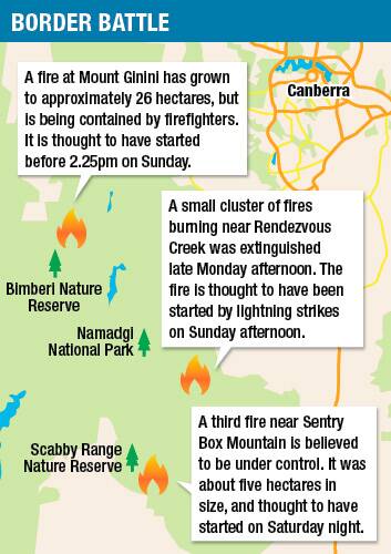 A map of Monday's fire activity.